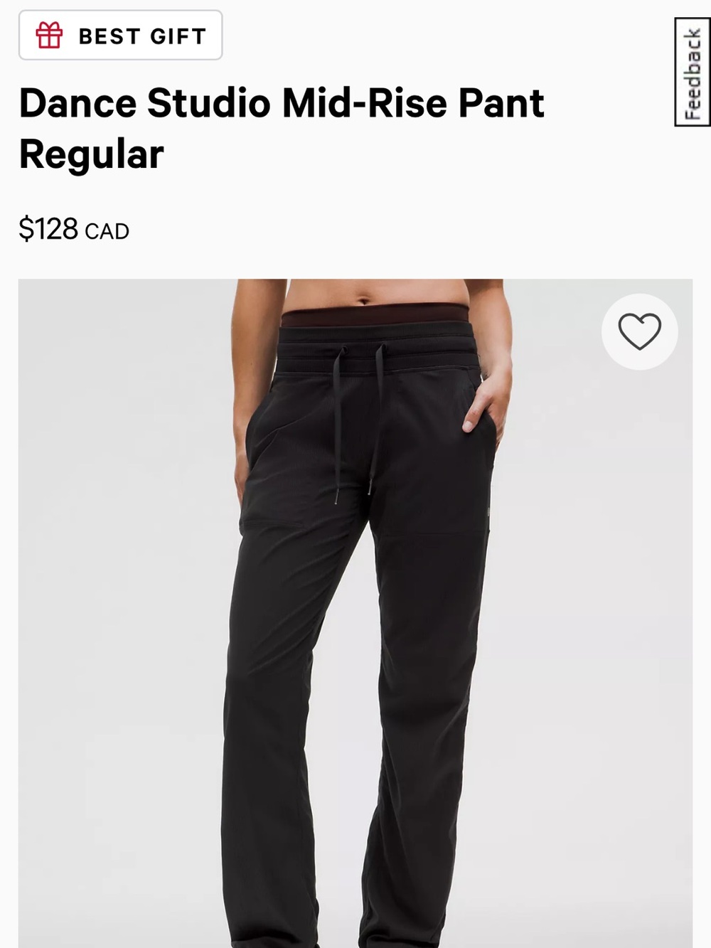 lululemon athletica Dance Studio Mid-Rise Pant Regular - Black